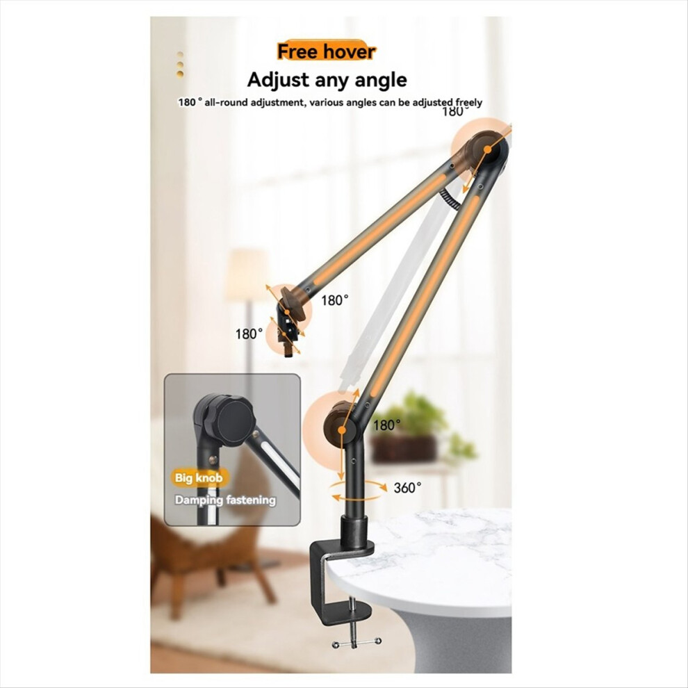 Rgb Microphone Arm Stand,Mic With ,Rotatable Suspension Boom Scissor Stand For Gaming Streaming A Light 4853162271490