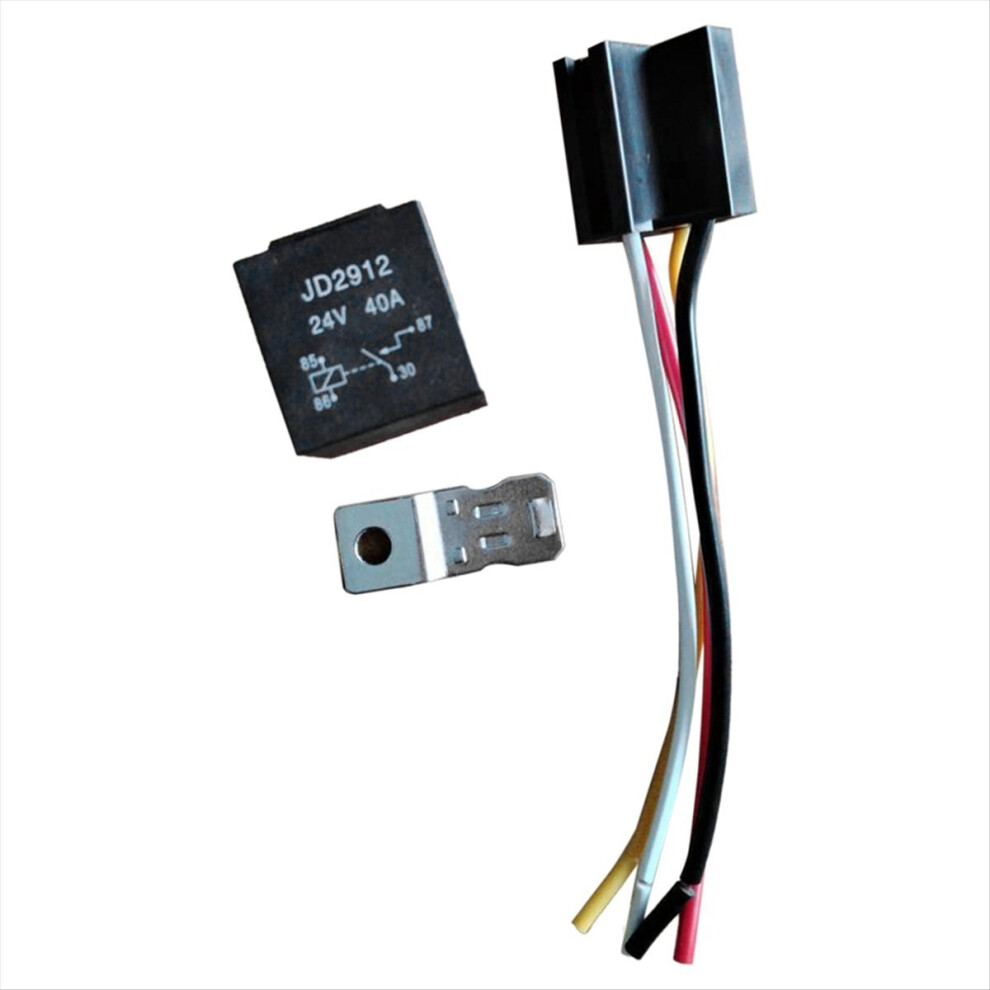 Waterproof Automotive Relay 24V 40A, 4Pin, Car With Harness Socket Iron Back Metal 4853162274491