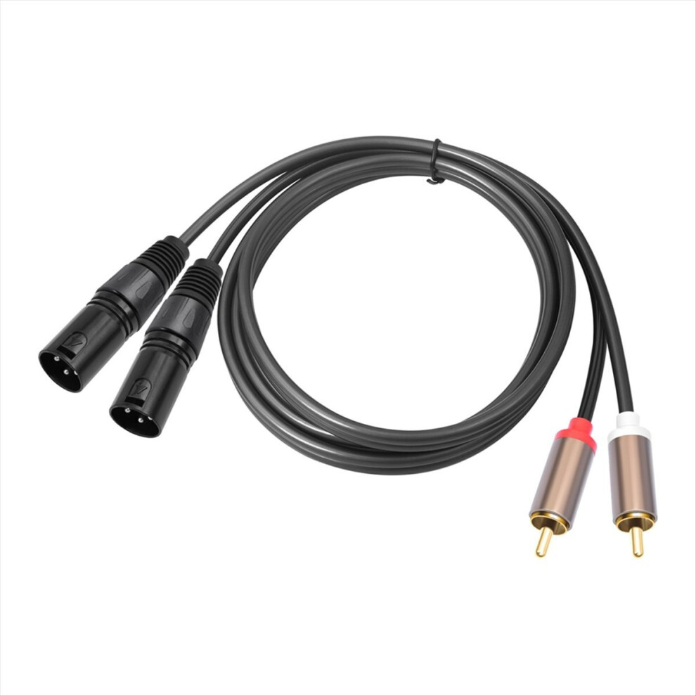 To 2XLr 3-Core Xlr Cable Mixer Power Amplifier Active Speaker Microphone Audio 1.5Meter 4853162275498