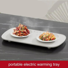 Food Electric Warming Plate Warmer Hot Placemat Long Lasting Plates for Home Dinner Black