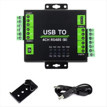 Industrial Isolated USB to 4Ch RS485 Converter (B) 26545 CH344L Chip, Multi Protection Circuits, Systems Support