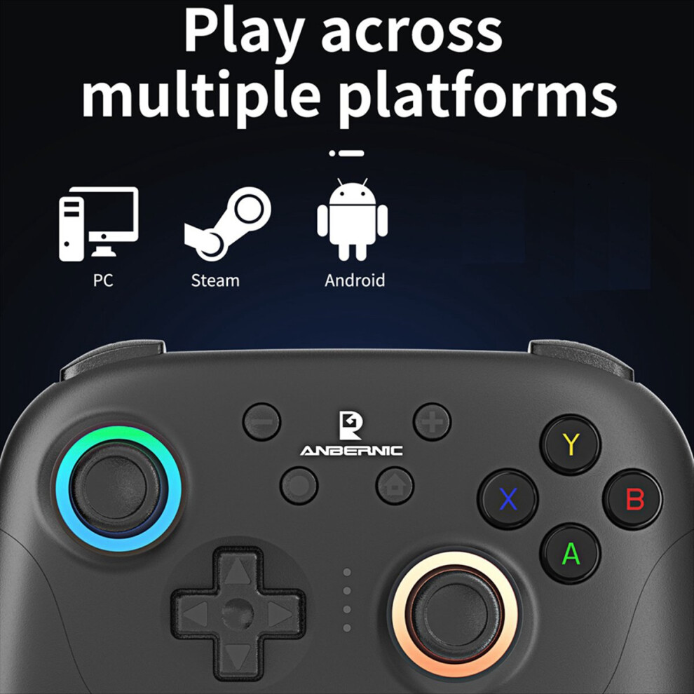 Rgp01 Gamepad Wireless Bluetooth Game Controller Rgb Hall Effect Joystick For Pc Android Ios Steam White 4853162284711