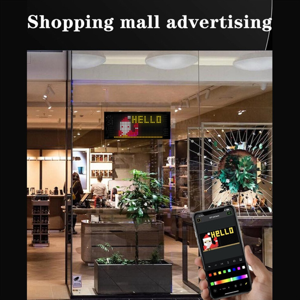 Led Matrix Panel Flexible Screen Display Windshield Scrolling Advertising Car Sign Rgb Diy App Control Signal Light 4853162284353