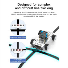 1PCS 8 Channel High Electronic Infrared Line Tracking Sensor Module Support Automatic Calibration C