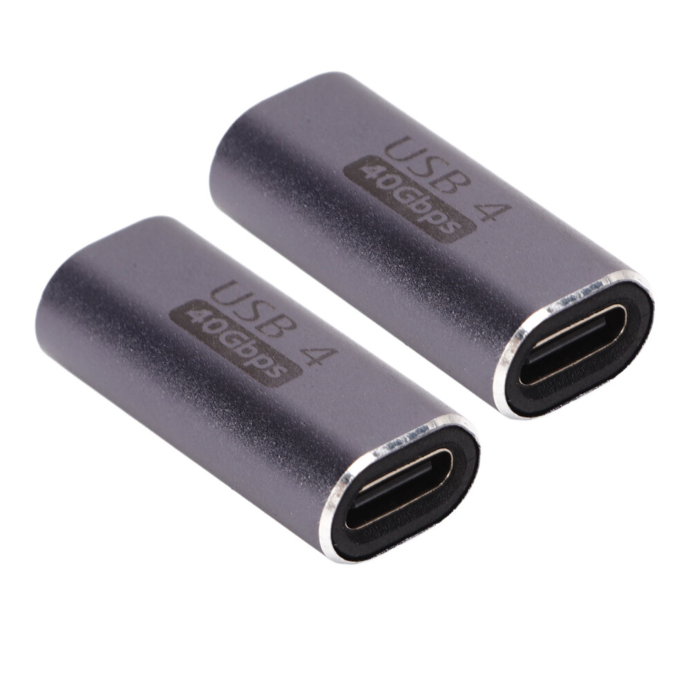 Type C To Type C Adapter Female To Female 40Gbps Data & 100W Fast Charging 2Pcs 4681356212192