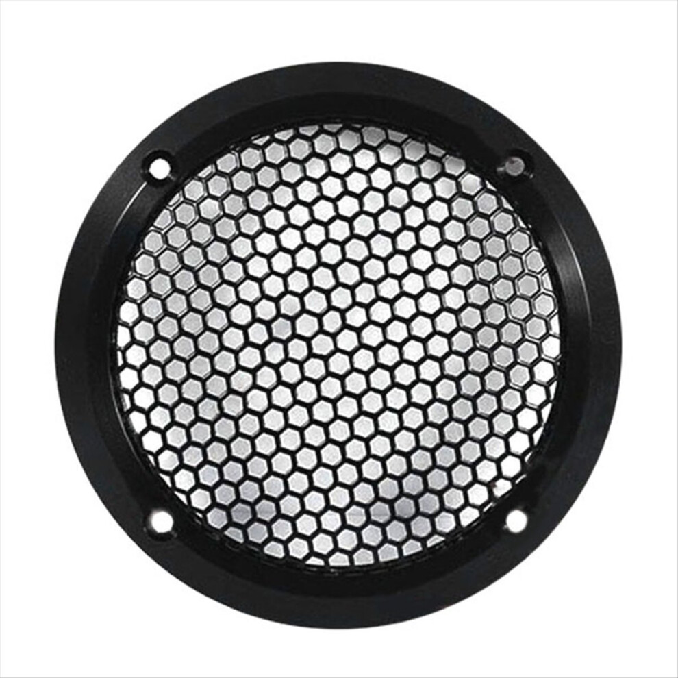 Aluminum Car Tweeter Speaker Grill Cover, 3.5 Inch, Full Metal Mesh Grille For Audio Enhancement Black 4853162290576