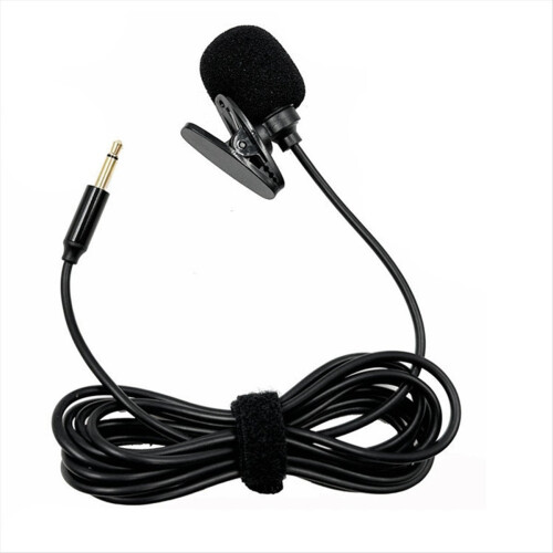 Lavalier Microphone Mic Stereo Audio Mini Wired 3.5mm Plug for Loudspeaker Interpreter