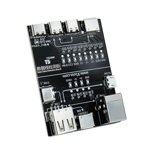 T5 on-Off Data Cable Detection Board Universal IOS Android Type-C Micro-USB Abnormal Testing Rapid Detector 2