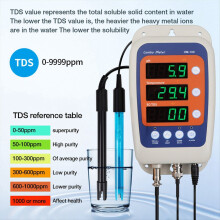 4 in 1 Water Quality Tester Temp TDS EC PH Meter Conductivity Monitor Digital Analyzer for Swimming Pool EU Plug