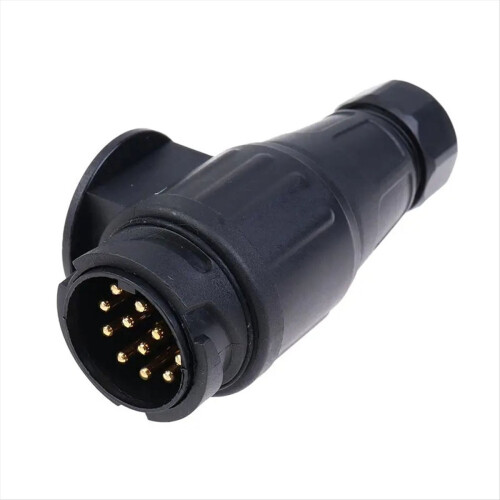 12V 13 Pin Trailer Plug Waterproof Pole Plastic Electrical Connector Wiring Adapter Tool 1