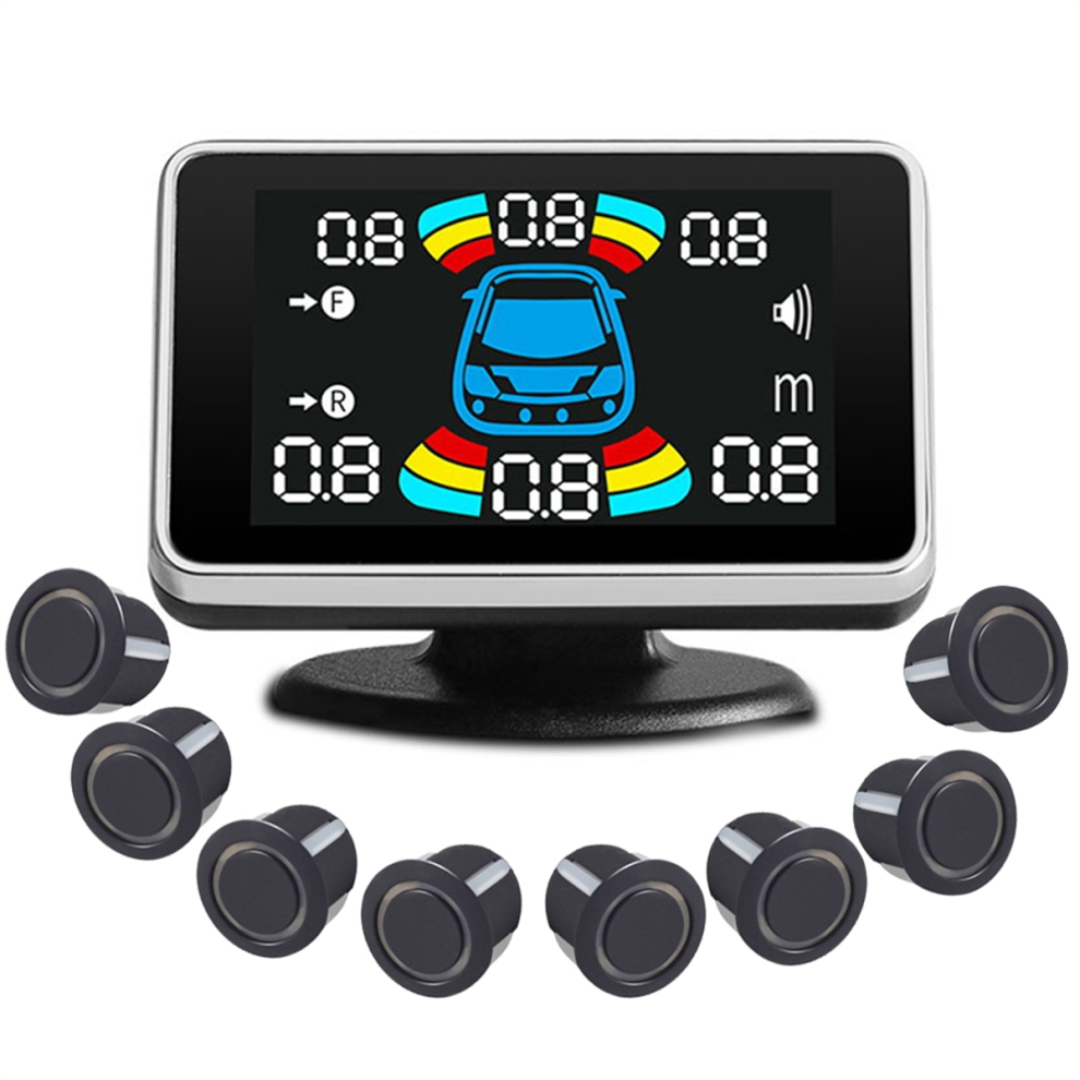 8 Parking Sensor Parktronic Car Automobile Reversing Radar Electronics Rear Auto Detector Backing Assistance Buzzer A 4853162299586