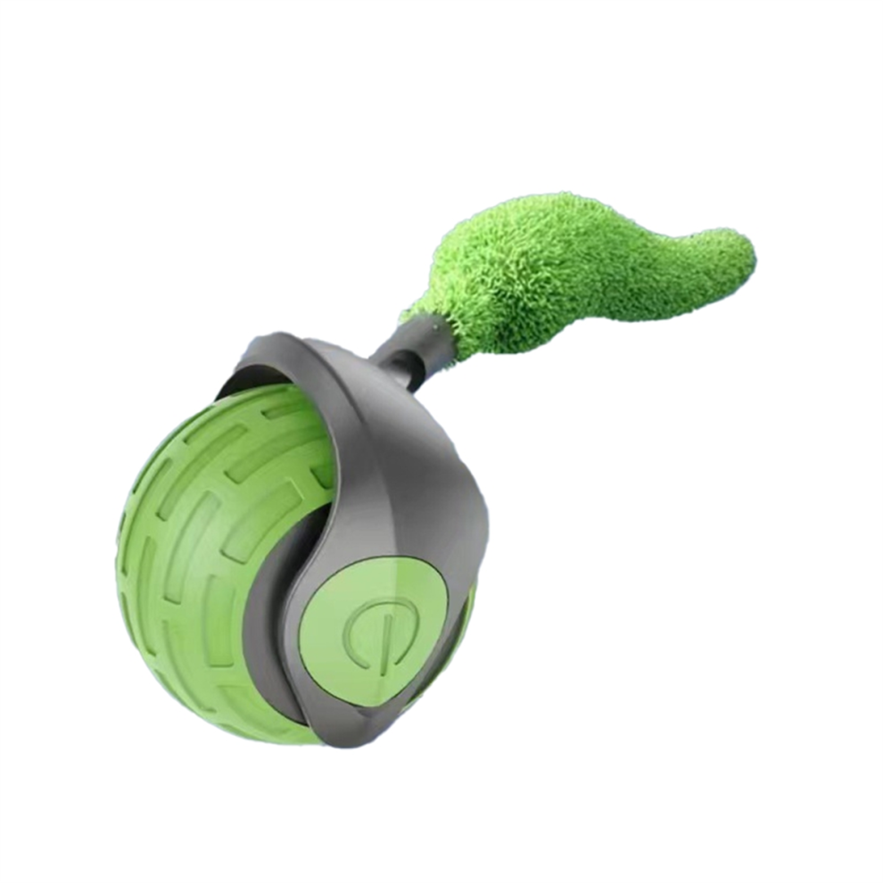 New-Generation Interactive Cat Toy Indoor Smart Ball Automatic Moving With Tail Green 4853162201367