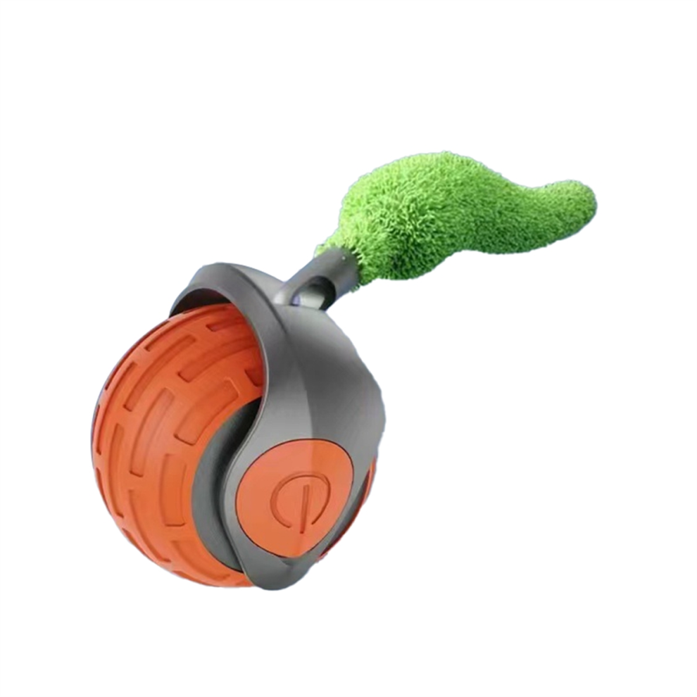 New-Generation Interactive Cat Toy Indoor Smart Ball Automatic Moving With Tail Orange 4853162201343