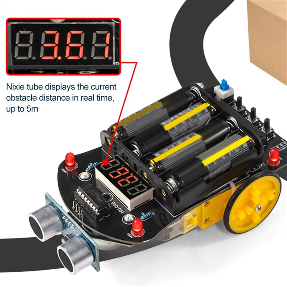 Photos - Watch Strap 51 MCU Smart Car DIY Electronic Kit Ultrasonic Obstacle Avoidance Automatic Ranging Robot Programming