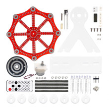 DIY Electronic Kit LED Rotating Skyscraper Wheel Flashing Soldering Project Practice 10 Kinds Mode Remote