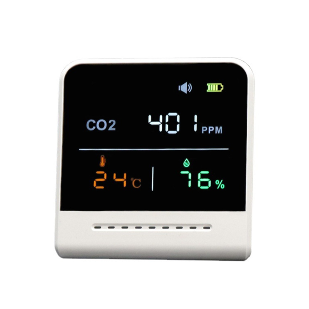Saudism Light Usb Charging Carbon Dioxide Air Quality Detector Temperature Humidity Environment Monitor Co2 Gas Concentration Ndir