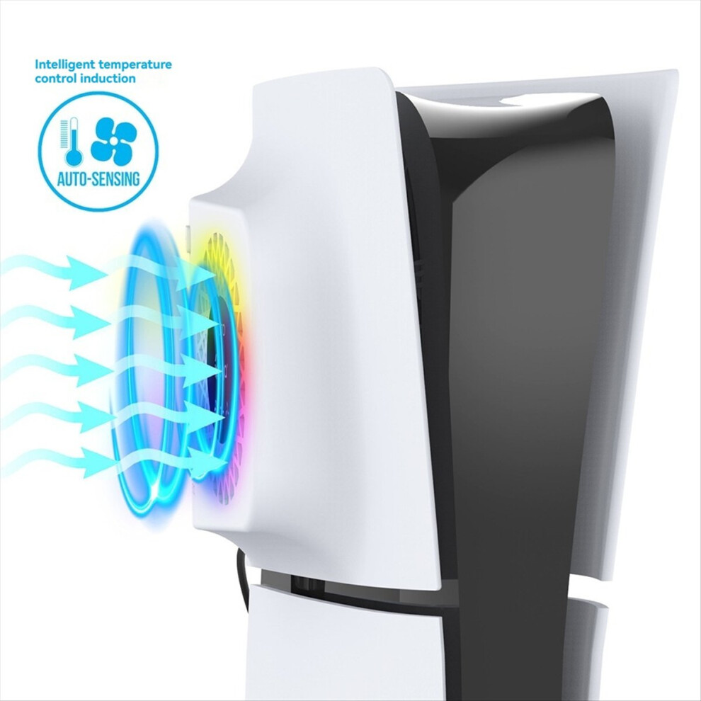 For Slim Cooling Fan With Temperature Control, Usb Hub, And Rgb Lights - Enhanced Gaming Experience Saudism