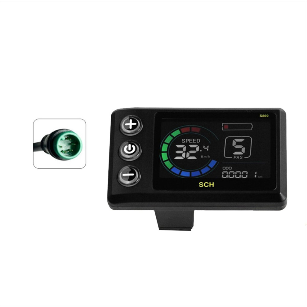 S869 Electric Bicycle Lcd Display 24V-72V Scooter Color Meter For Mountain Bike Waterproof 5Pin 4853162210918