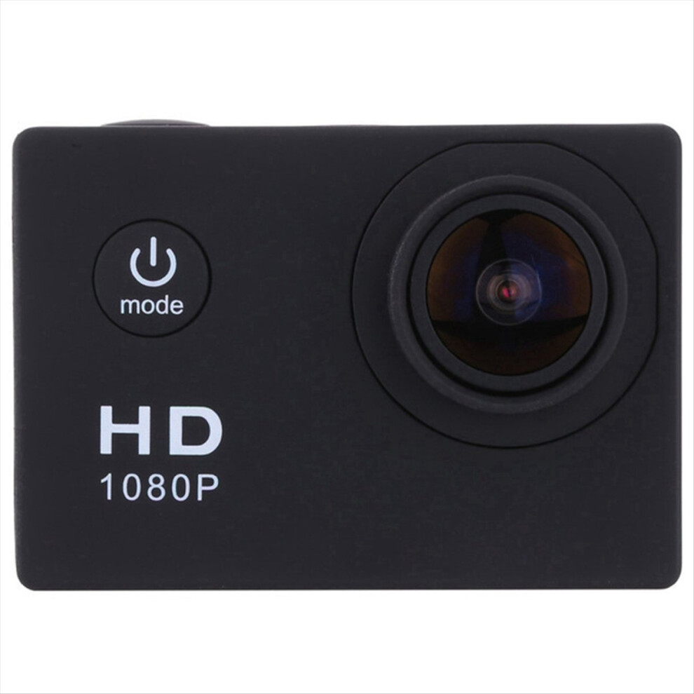 1080P Hd Action Camera Lcd Screen Waterproof 30M Sports Cam For Bicycle, Motorcycle, Skiing, Diving Black 4853162213568