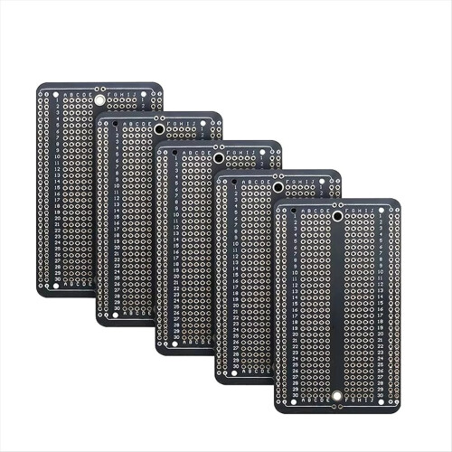 Double-Sided PCB Board Prototype Kit DIY Welding Project for Electronics Enthusiasts to Learn Practice 5Pcs