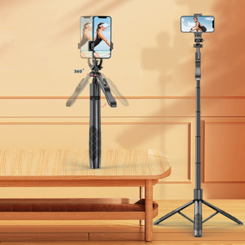 Mobile Bluetooth Wireless Selfie Stick Tripod Foldable Monopod for Smartphone S Balanced Stable Real-Time 2