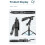 Mobile Bluetooth Wireless Selfie Stick Tripod Foldable Monopod for Smartphone S Balanced Stable Real-Time 8