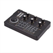 V80 Live Streaming Sound Card Audio Recording Professional Mixer with DJ Voice Changer Effects