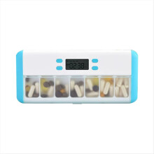 Smart Pill Organizer Electronic Timing Reminder Storage Case Timer Weekly Pills Container Alarm Box for Traveling B