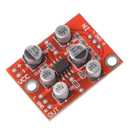 5PCS DC 5V-15V AD828 Stereo Preamp Preamplifier Module AMP Microphone