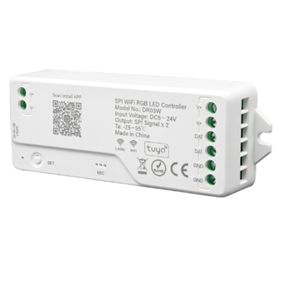Tuya Wifi Spi Rgb Led Controller For Assistance 720 Pixels Ws281 Fcob Addressable Strip Light 4853162225219