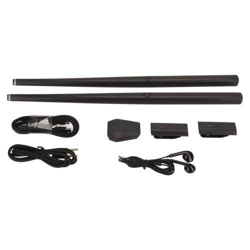 Virtual Reality Drum Set 2 Modes Air Sticks Simulation MIDI Support Low Noise Stand Adapter with Lessons