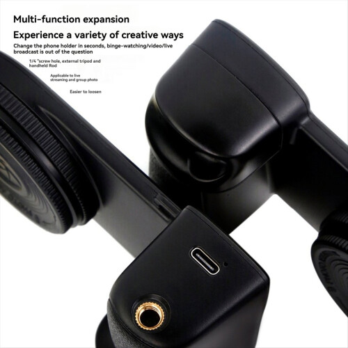 Bluetooth Camera Shutter Grip - Selfie Handle with Fill Light, Photo Stabilizer for & Android