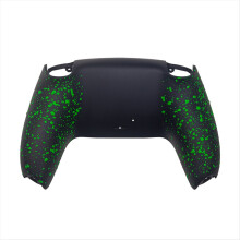 Bottom Back Shell Non-Slip Rear Housing Game Improvement Replacement Parts for Controller Black&Green