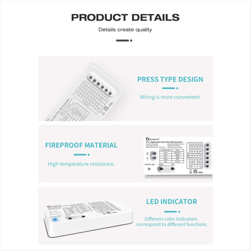 ZIGBEE3.0 Mini Five-in-One LED Controller DC5-24V 6A/Per Total 6A Upgrade Lantern Lighting