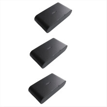3pcs 433MHz Wireless Vibration Glass Break Detector, Adjustable Sensitivity, Compatible with Alarm Systems Black