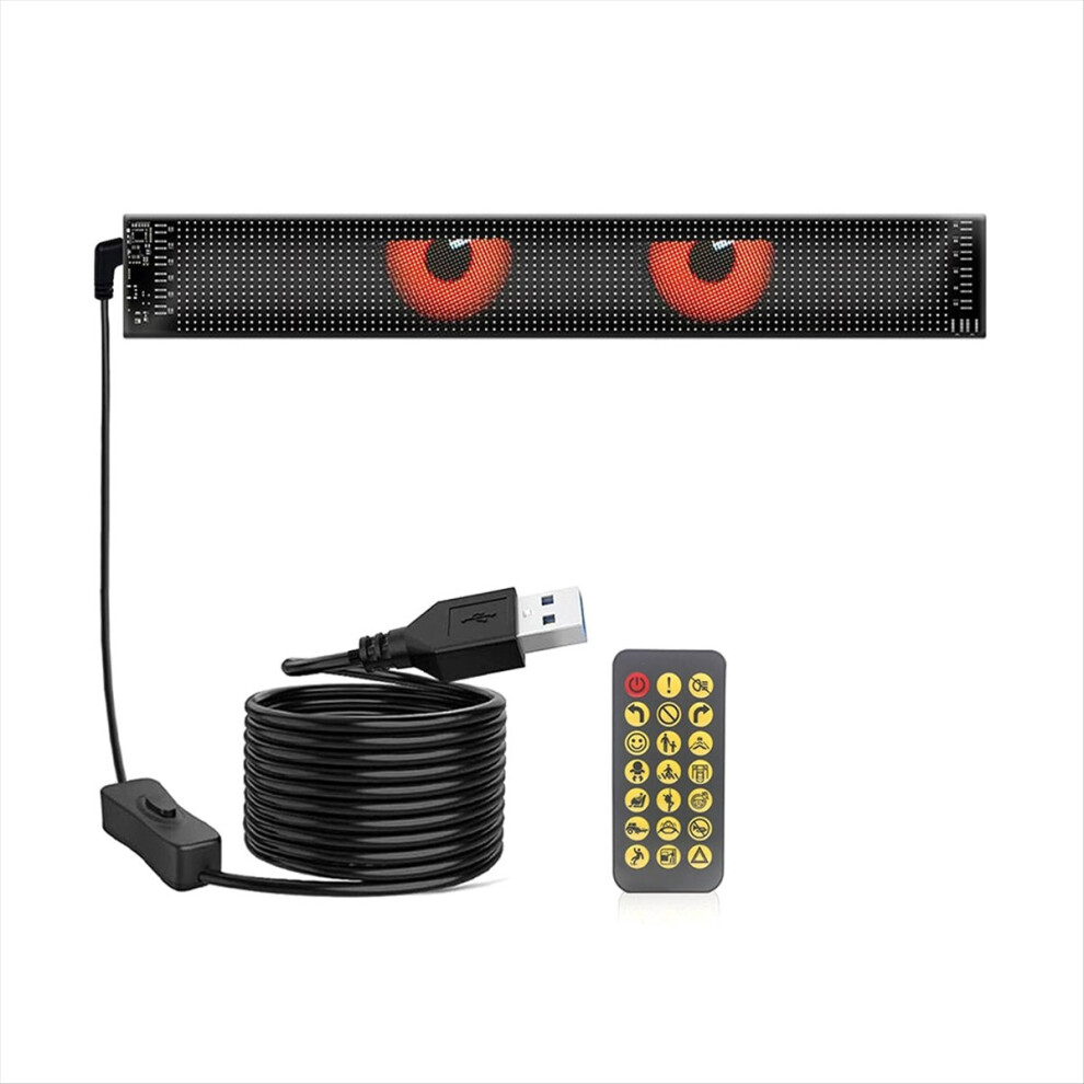 LED Car Flexible Screen USB 5V Matrix Pixel Panel RGB Pattern Graffiti Scrolling Text Animation Display with APP 16x96-image-OPC-PMGMCTC-NEW