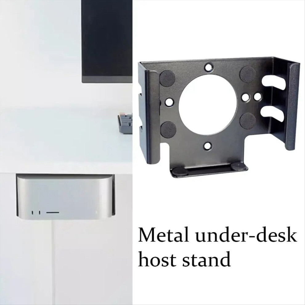 Under Desk Stand For Mini 2024 Desktop Computer Metal Mount Holder Behind Monitor Pro Accessori 4853798017981