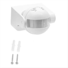 AC 110V-240V PIR Infrared Motion Sensor Switch 180 Degree Detection Delay Time Adjustable Waterproof White
