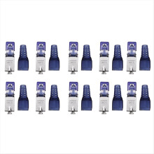 10Pcs CAT7 RJ45 Connector Plug Without Crimping Tool 23/24AWG Zinc Alloy Shielded Network Cable A