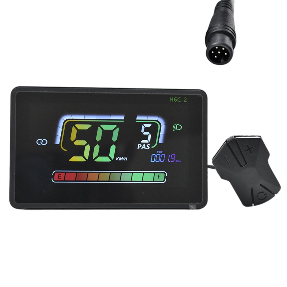 H6c-2 E-Bike Bluetooth Lcd Display Meter Electric Scooter Speedometer Dashboard Uart For Mountain Bike 6Pin 4853798028406