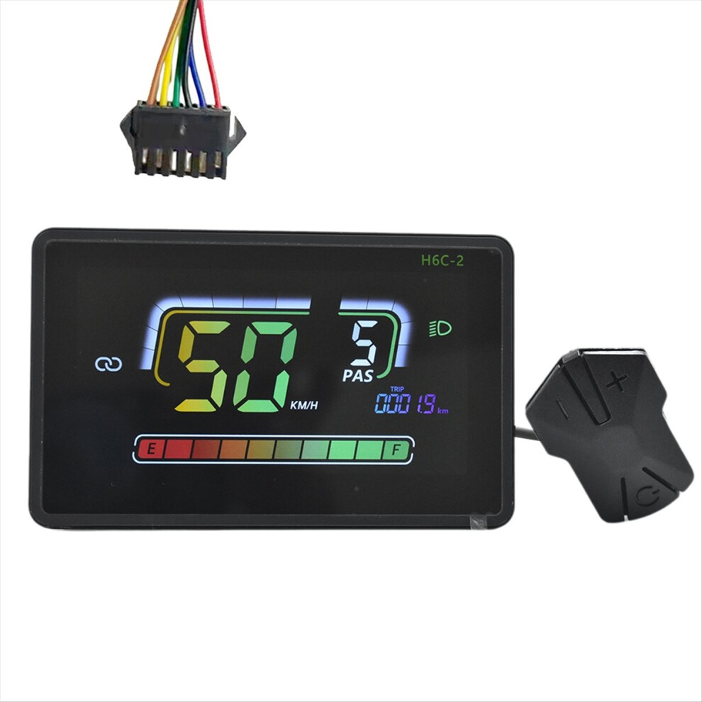 H6c-2 E-Bike Bluetooth Speedometer Lcd Display Electric Scooter Meter Dashboard Uart For Mountain Bike Sm6pin 4853798028475