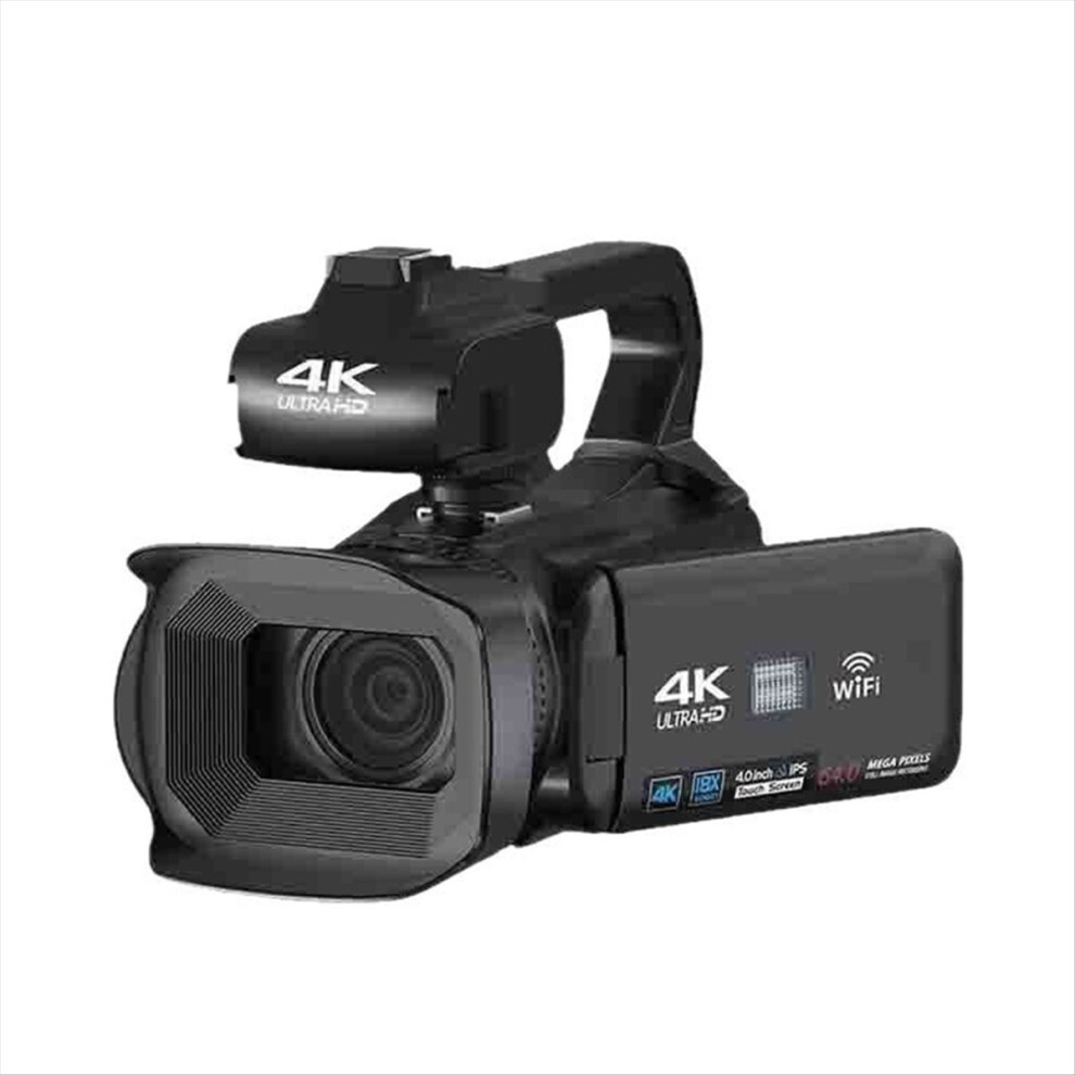 4K Video Recorder Camera 64Mp Camcorder For Stream Rotate 4.0Inch Touch Screen Professional Digital Light 4853798030911