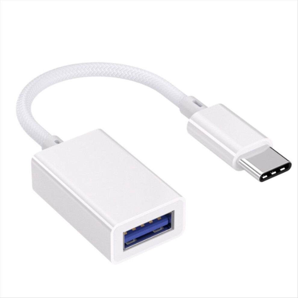 Otg Adapter Typec To Usb Double-Sided 3.0 Cable Flash Drive Suitable For 16/15 Android Converter White 4853798033073