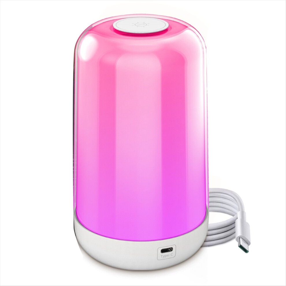 Bluetooth Smart Touch Bedside Table Lamp Dimmable Rgb Led Rechargeable Kids Desk Camping Room Atmosphere Light 4853798038535