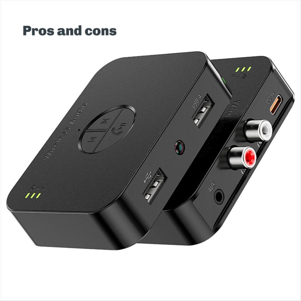 Wireless -Bluetooth5.4 Audio Transmitter Receiver 3.5Mm Aux Adapter Hifi Amplifier Universal Module With Mic 4853798037064