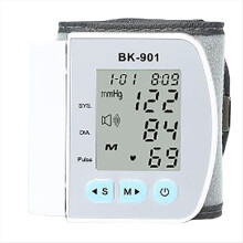 English Voice Broadcast Smart LCD Screen Wrist Blood Pressure Monitor Digital Automatic BP Tonometer Heart Rate