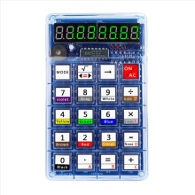 DIY Calculator Kit LED Display Electronic Making with Batteries for Learn Soldering Assembly Practice C