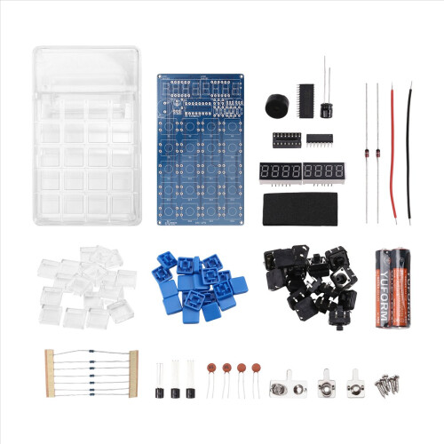 DIY Calculator Kit LED Display Electronic Making with Battery SMD Soldered for Solder Project A 2