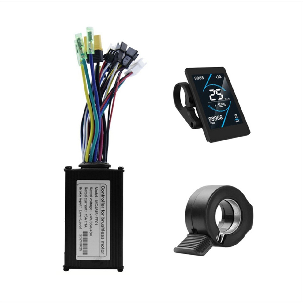 36V 48V 15A Brushless Controller T5s Meter Lcd Display+130X Throttle Kit For Electric Scooter E-Bike Repair 4853798044567