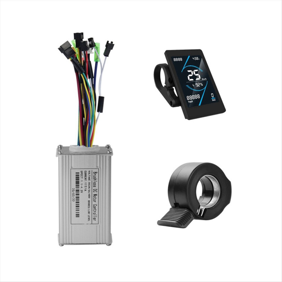 36V 48V 17A Brushless Controller T5s Meter Lcd Display+130X Throttle Kit For Electric Scooter E-Bike Repair 4853798044789